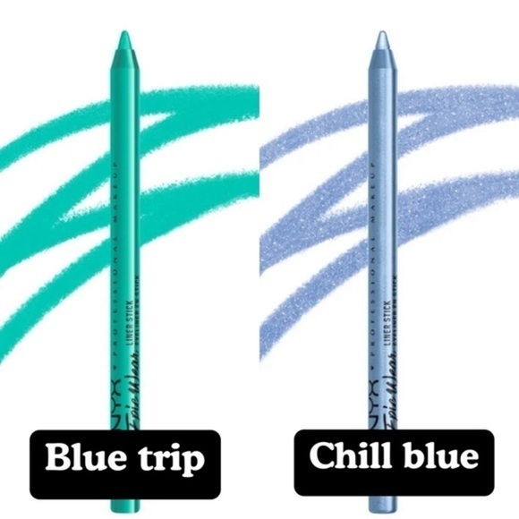 NYX EPIC WEAR WATERPROOF EYELINER STICKS Bundle of 2 Blue Trip and Chill Blue - Picture 1 of 7